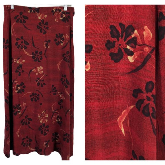 Prophecy by Sag Harbor Sweater Top PM Floral Midi Skirt  M Vintage 3-pc Set - Picture 6 of 8